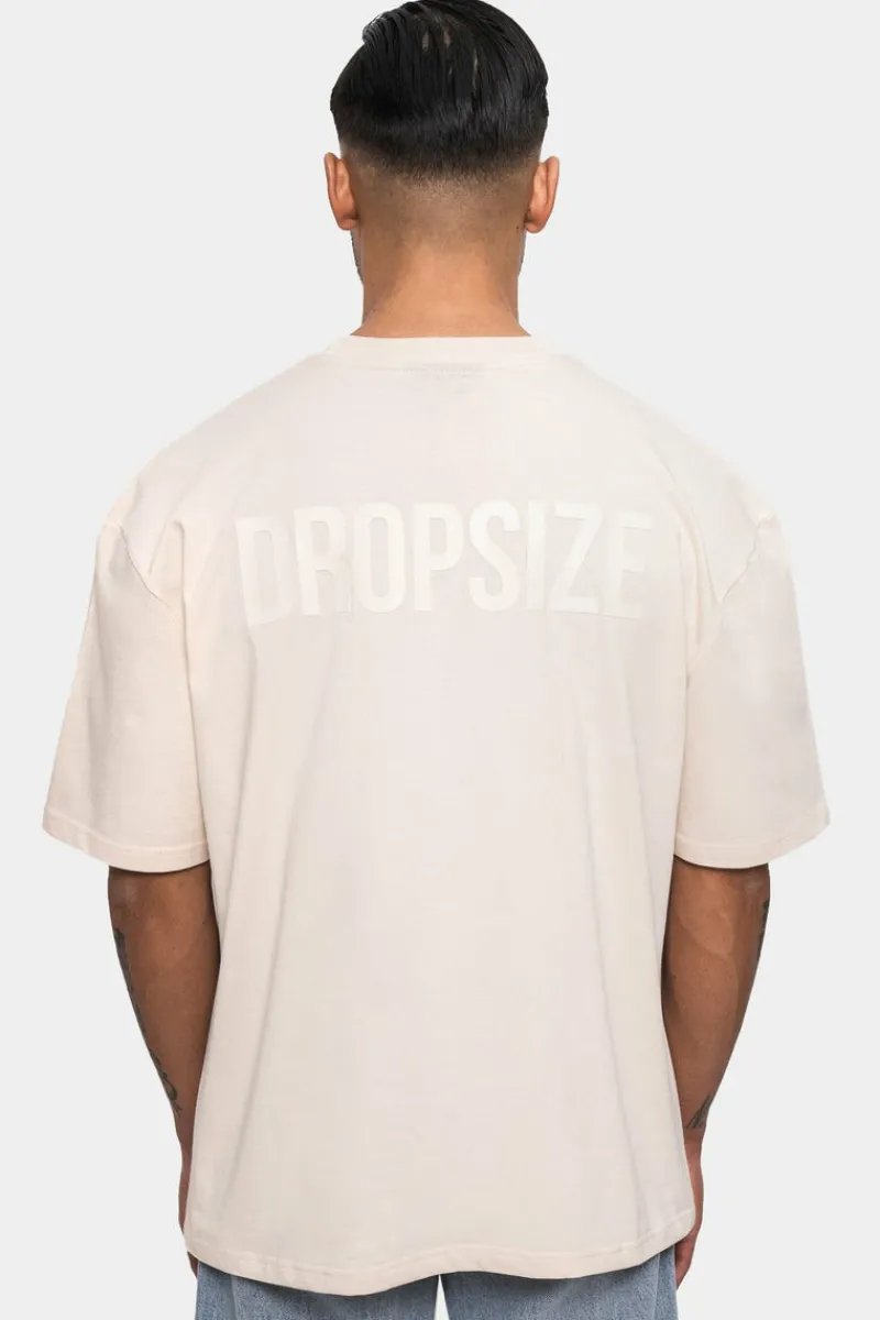 T-Shirt<Dropsize Heavy Oversize Hd Print T-Shirt Coconut Milk