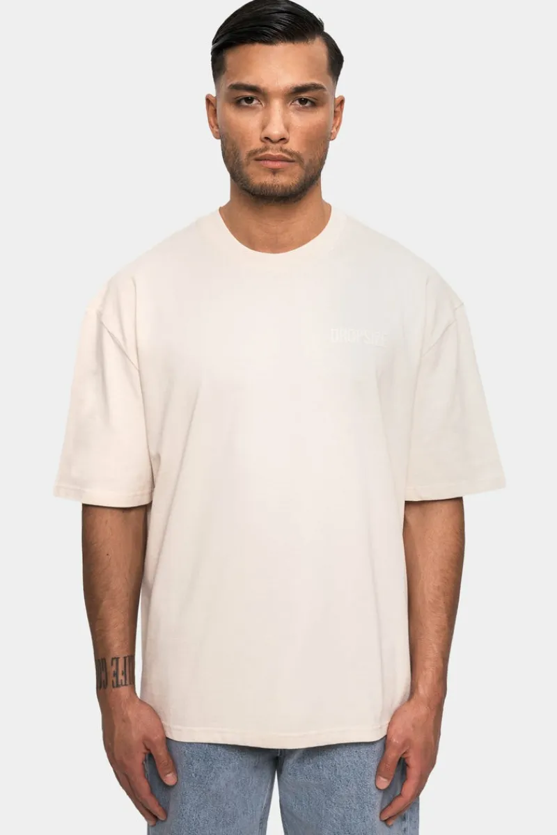 T-Shirt<Dropsize Heavy Oversize Hd Print T-Shirt Coconut Milk
