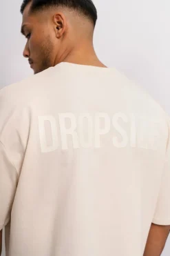 T-Shirt<Dropsize Heavy Oversize Hd Print T-Shirt Coconut Milk