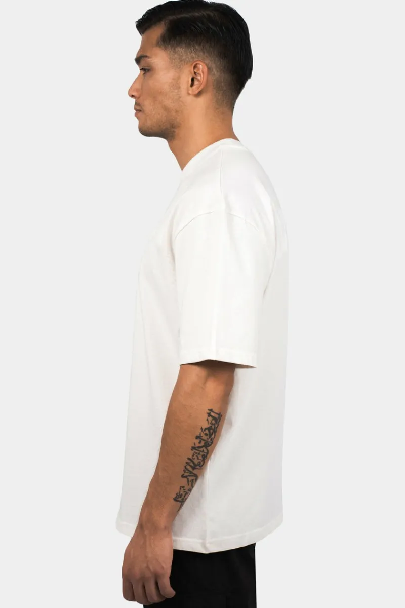 T-Shirt<Dropsize Heavy Oversize Hd Print T-Shirt Cream White