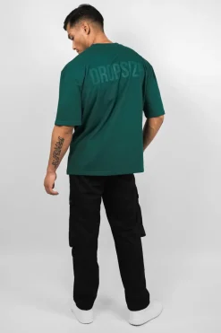 T-Shirt<Dropsize Heavy Oversize Hd Print T-Shirt Green