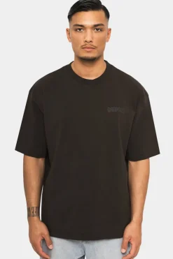 T-Shirt<Dropsize Heavy Oversize Hd Print T-Shirt Washed Black