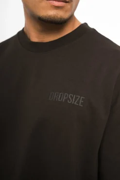 T-Shirt<Dropsize Heavy Oversize Hd Print T-Shirt Washed Black
