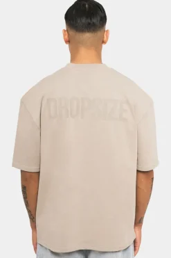 T-Shirt<Dropsize Heavy Oversize Hd Print T-Shirt Stone