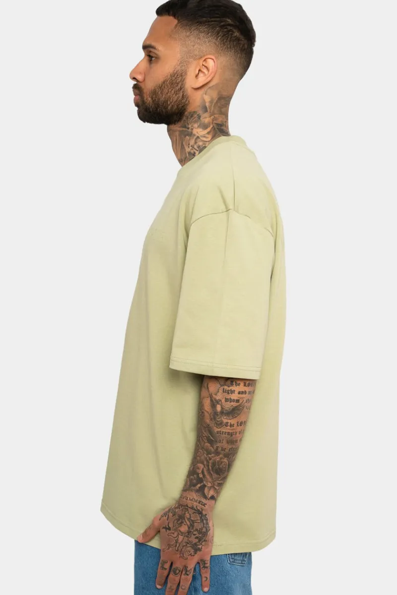 T-Shirt<Dropsize Heavy Oversize Hd Print T-Shirt Pistachio