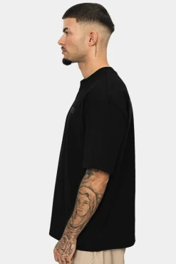 T-Shirt<Dropsize Heavy Oversize Hd Print T-Shirt Black