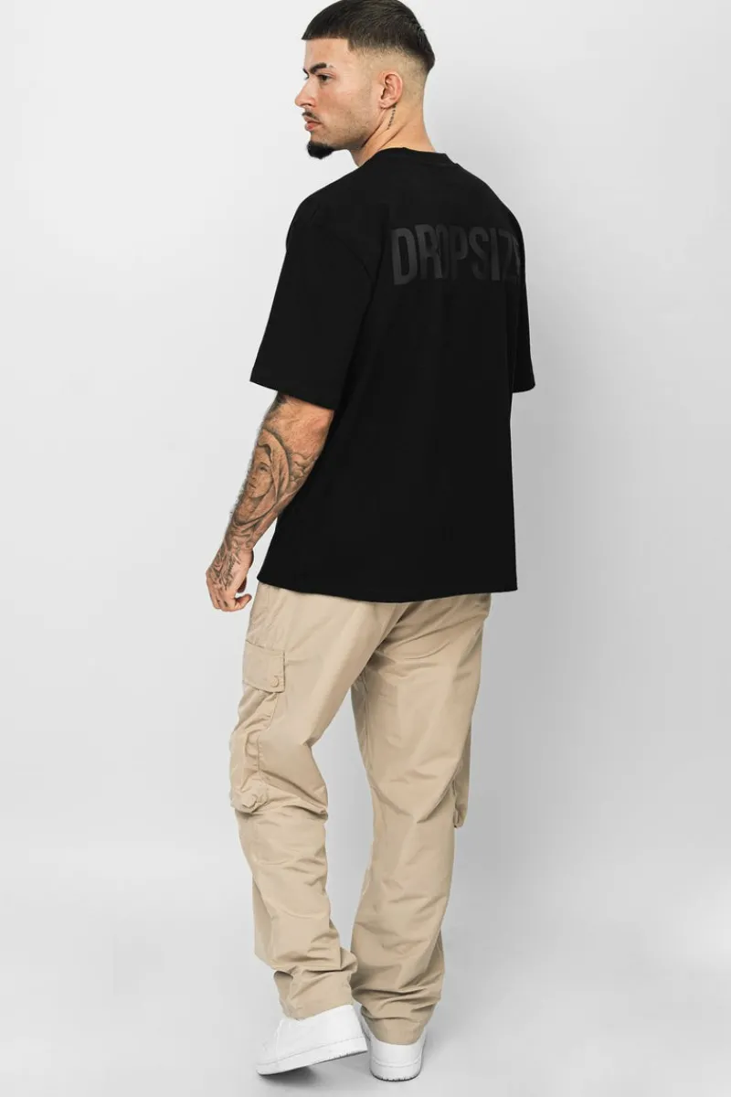 T-Shirt<Dropsize Heavy Oversize Hd Print T-Shirt Black