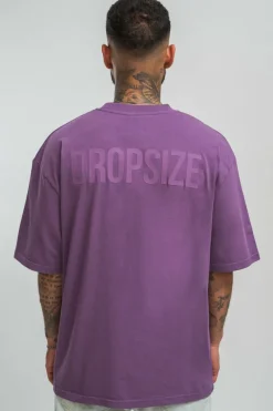 T-Shirt<Dropsize Heavy Oversize Hd Print T-Shirt Washed Purple
