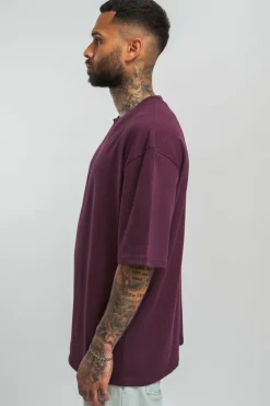T-Shirt<Dropsize Heavy Oversize Hd Print T-Shirt Grape Wine