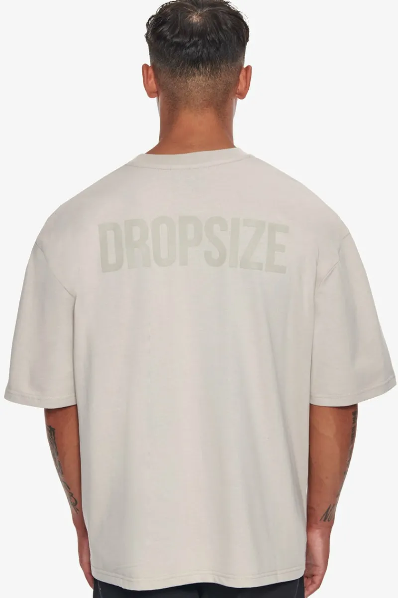 T-Shirt<Dropsize Heavy Oversize Hd Print T-Shirt Moonbeam