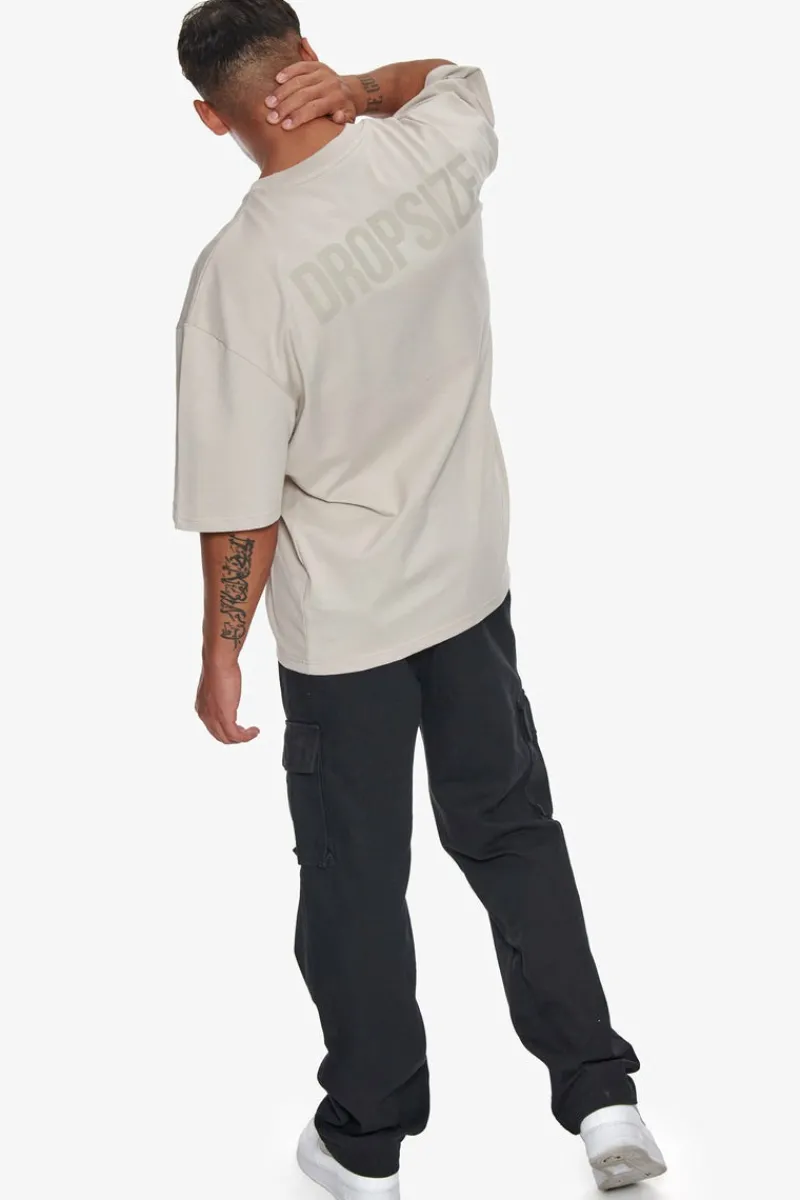T-Shirt<Dropsize Heavy Oversize Hd Print T-Shirt Moonbeam