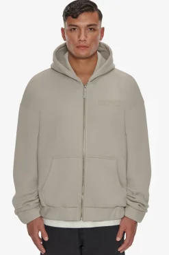 Zipper<Dropsize Heavy Oversize Hd Print Zip Hoodie Stone