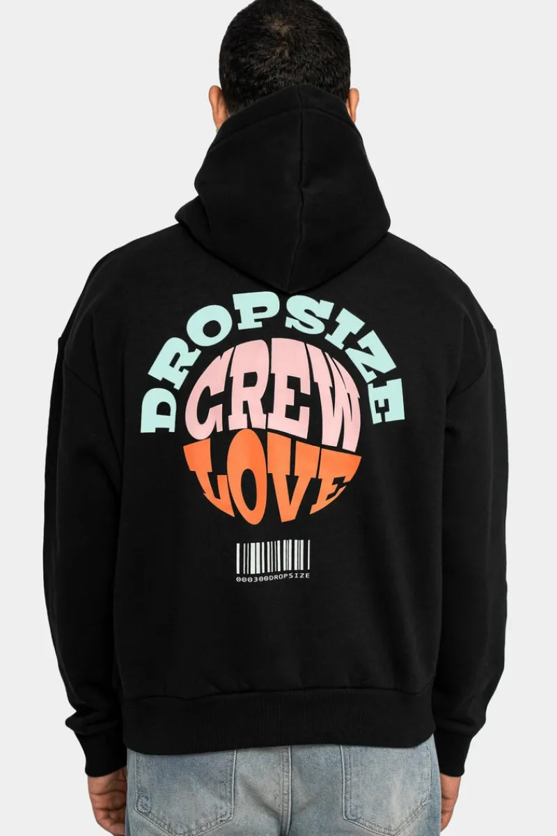 Hoodie<Dropsize Heavy Oversize Hoodie Crew Love V2 Black