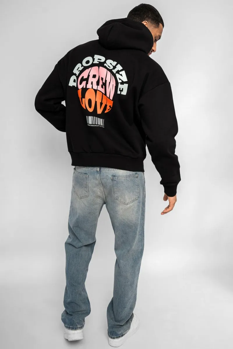 Hoodie<Dropsize Heavy Oversize Hoodie Crew Love V2 Black