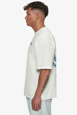 T-Shirt<Dropsize Heavy Oversize Hustle Club Circle T-Shirt Cream