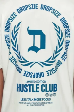 T-Shirt<Dropsize Heavy Oversize Hustle Club Circle T-Shirt Cream