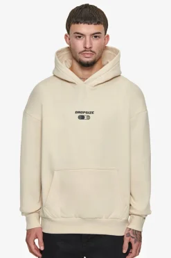 Hoodie<Dropsize Heavy Oversize Hustle In Silence Hoodie Coconut Milk / Grey