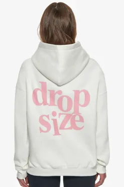Frauen<Dropsize Heavy Oversize Ladies Letters Hoodie Cream / Pink