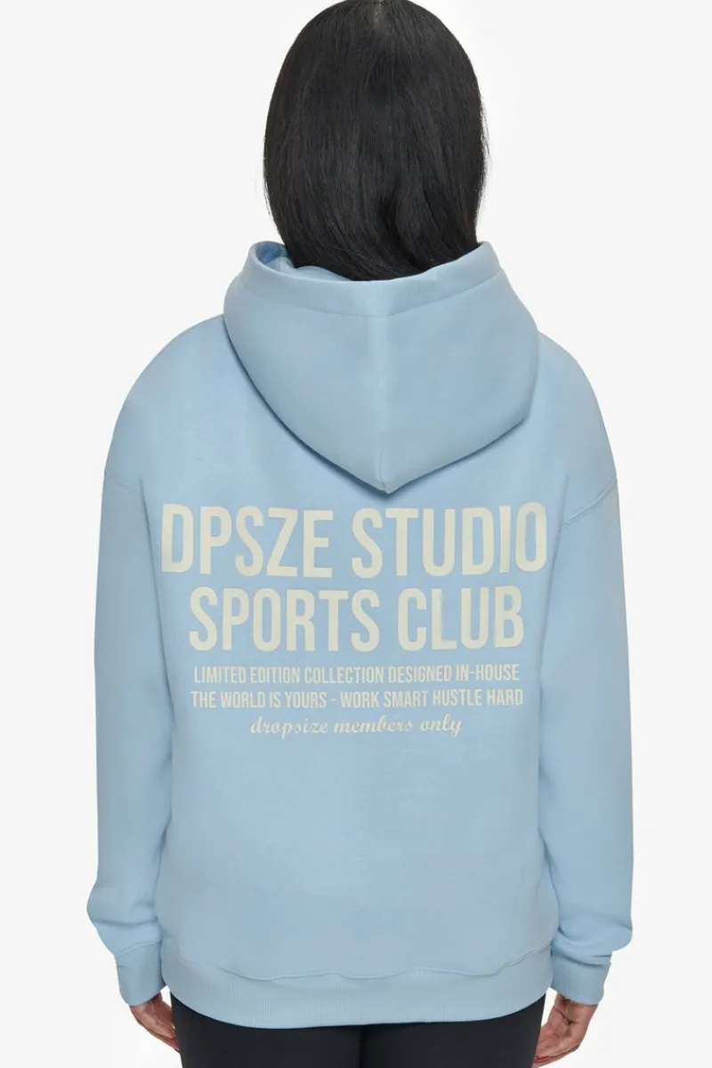 Frauen<Dropsize Heavy Oversize Ladies Sportsclub Hoodie Baby Blue