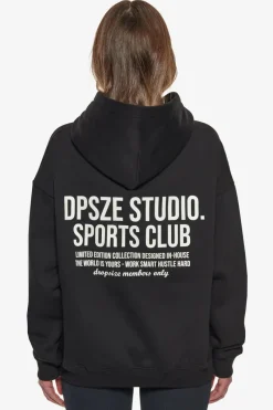 Frauen<Dropsize Heavy Oversize Ladies Sportsclub Hoodie Black