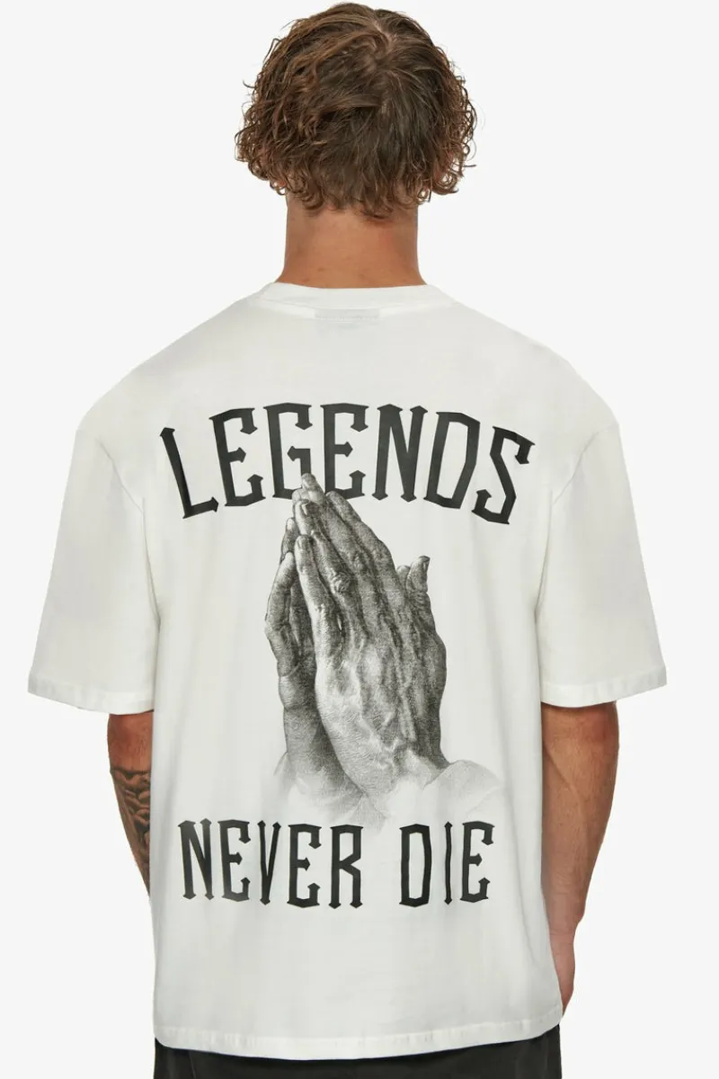 T-Shirt<Dropsize Heavy Oversize Legends Never Die T-Shirt Cream White