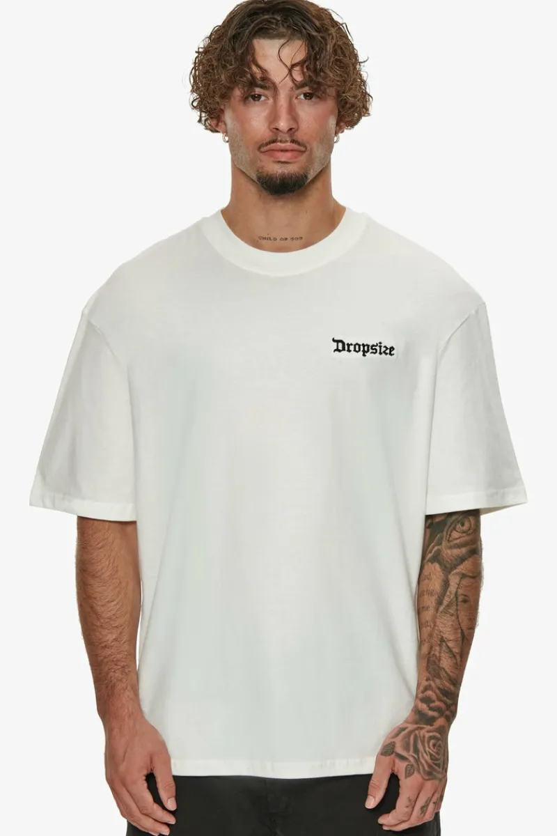 T-Shirt<Dropsize Heavy Oversize Legends Never Die T-Shirt Cream White