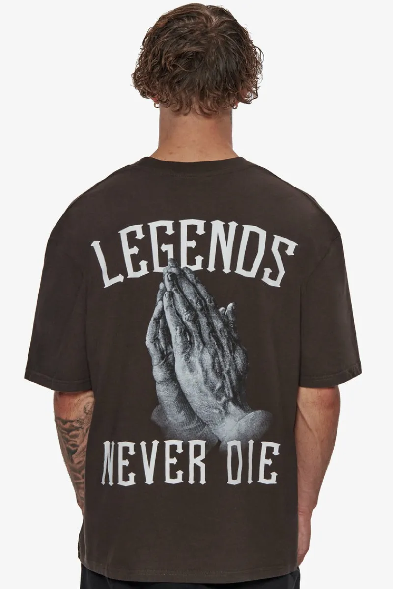 T-Shirt<Dropsize Heavy Oversize Legends Never Die T-Shirt Washed Black