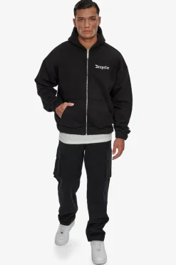 Zipper<Dropsize Heavy Oversize Legends Zip Hoodie Black
