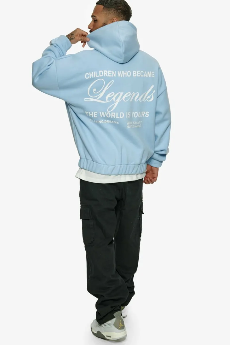 Zipper<Dropsize Heavy Oversize Legends Zip Hoodie Baby Blue