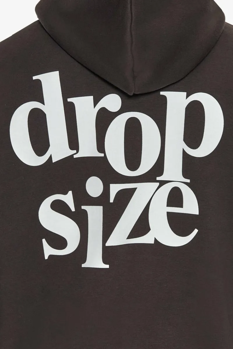 Hoodie<Dropsize Heavy Oversize Letters Hoodie Washed Black