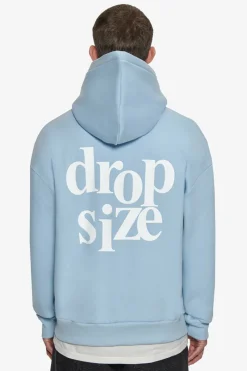 Hoodie<Dropsize Heavy Oversize Letters Hoodie Baby Blue / Cream