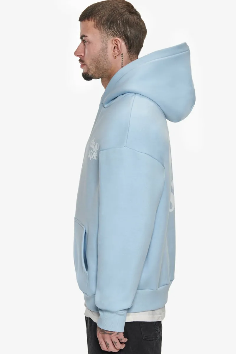 Hoodie<Dropsize Heavy Oversize Letters Hoodie Baby Blue / Cream