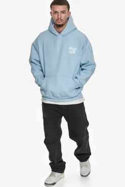 Hoodie<Dropsize Heavy Oversize Letters Hoodie Baby Blue / Cream
