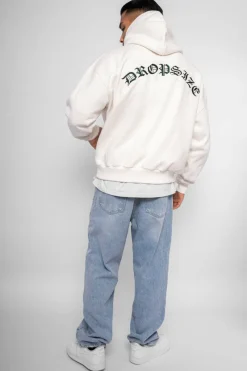 Hoodie<Dropsize Heavy Oversize Logo Backprint Hoodie Cream White
