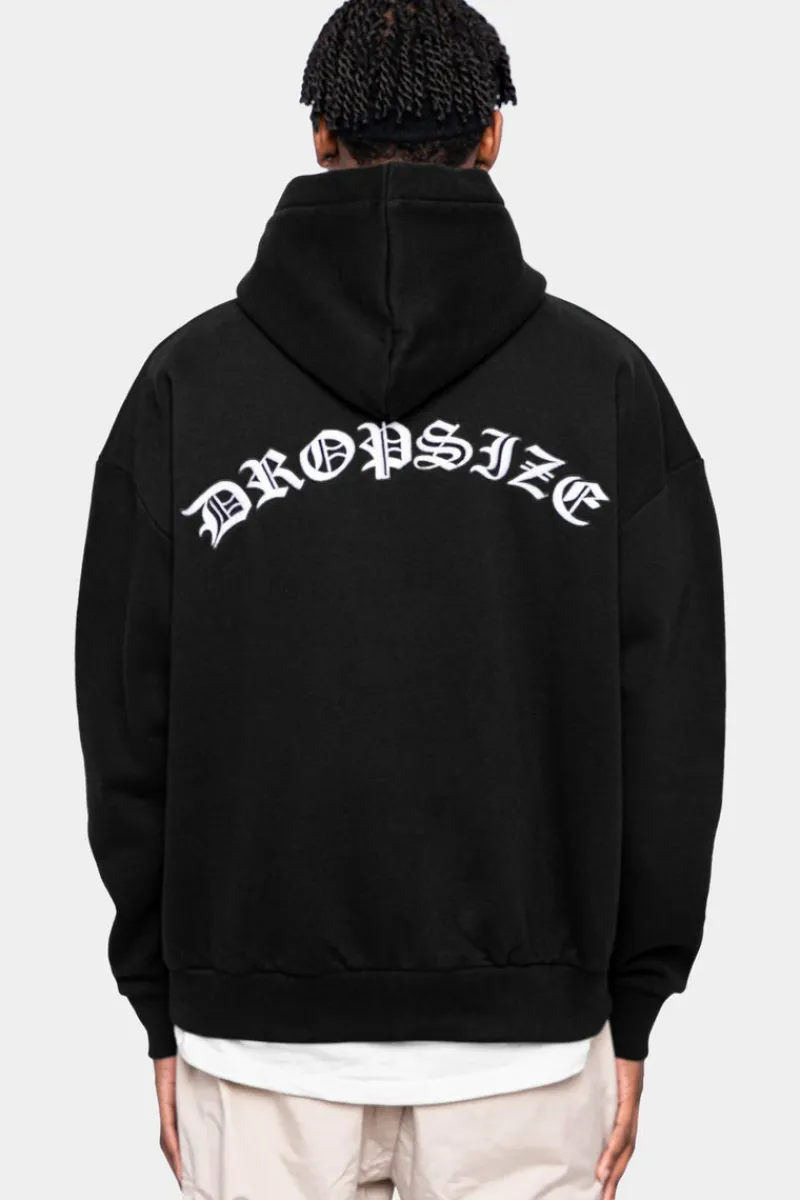 Hoodie<Dropsize Heavy Oversize Logo Backprint Hoodie Black