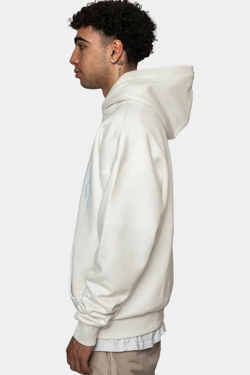 Hoodie<Dropsize Heavy Oversize Logo Design Hoodie Washed White