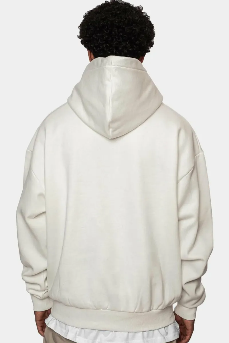 Hoodie<Dropsize Heavy Oversize Logo Design Hoodie Washed White