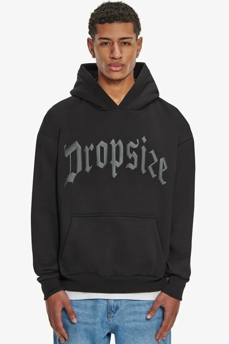 Hoodie<Dropsize Heavy Oversize Logo Puffer Print Hoodie Black