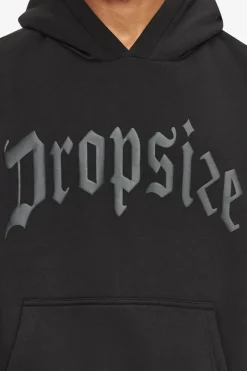 Hoodie<Dropsize Heavy Oversize Logo Puffer Print Hoodie Black