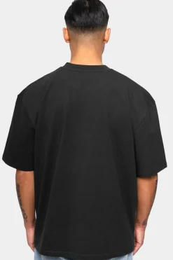 T-Shirt<Dropsize Heavy Oversize Logo Puffer Print T-Shirt Washed Black