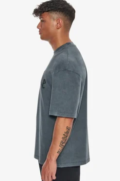 T-Shirt<Dropsize Heavy Oversize Logo Puffer Print T-Shirt Washed Grey