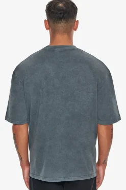 T-Shirt<Dropsize Heavy Oversize Logo Puffer Print T-Shirt Washed Grey