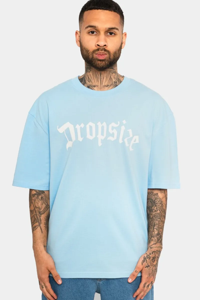 T-Shirt<Dropsize Heavy Oversize Logo T-Shirt Baby Blue
