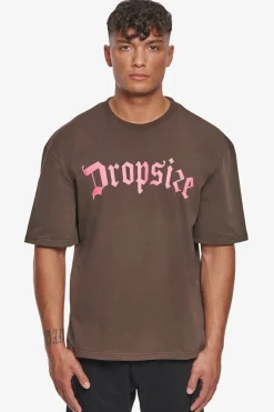 T-Shirt<Dropsize Heavy Oversize Logo T-Shirt Chocolate Brown