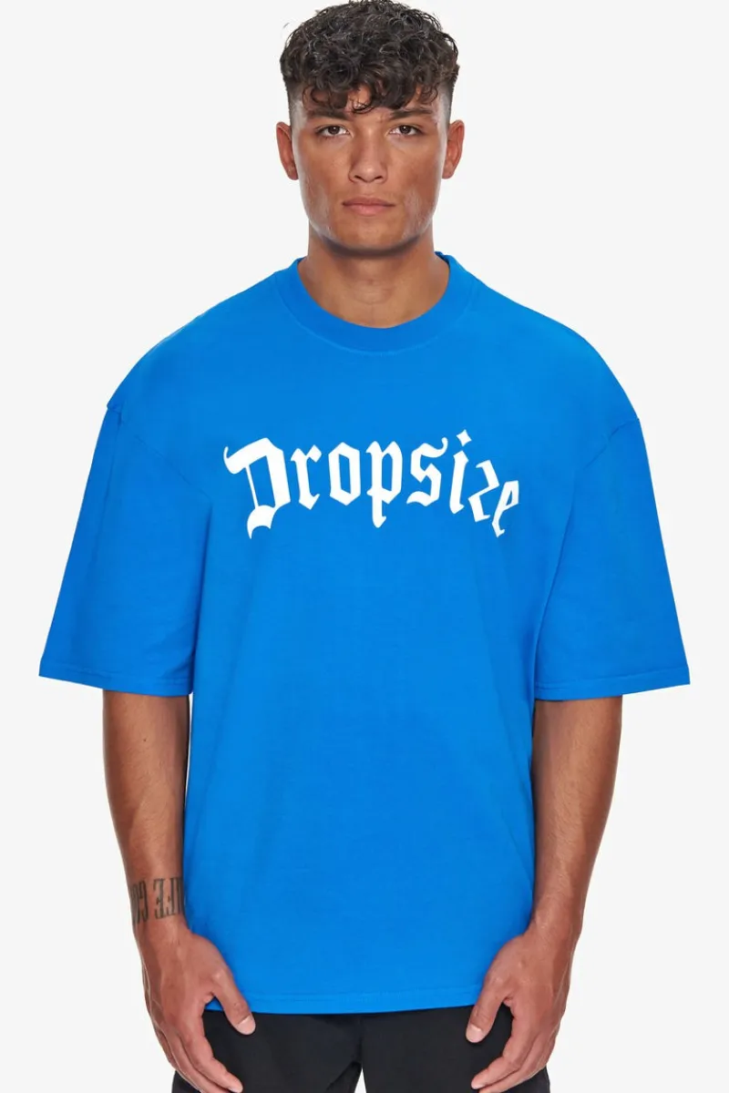 T-Shirt<Dropsize Heavy Oversize Logo T-Shirt Royal Blue