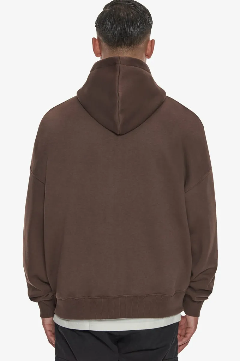Zipper<Dropsize Heavy Oversize Logo Zip Hoodie Chocolate