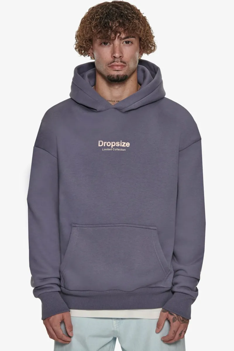 Hoodie<Dropsize Heavy Oversize Members Only Hoodie Blue Granite
