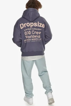 Hoodie<Dropsize Heavy Oversize Members Only Hoodie Blue Granite