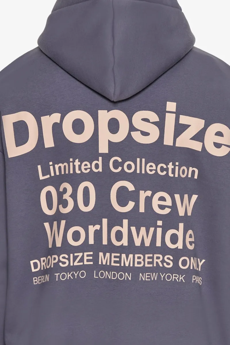 Hoodie<Dropsize Heavy Oversize Members Only Hoodie Blue Granite