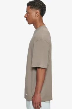 T-Shirt<Dropsize Heavy Oversize Metal Patch Basic T-Shirt Simply Taupe